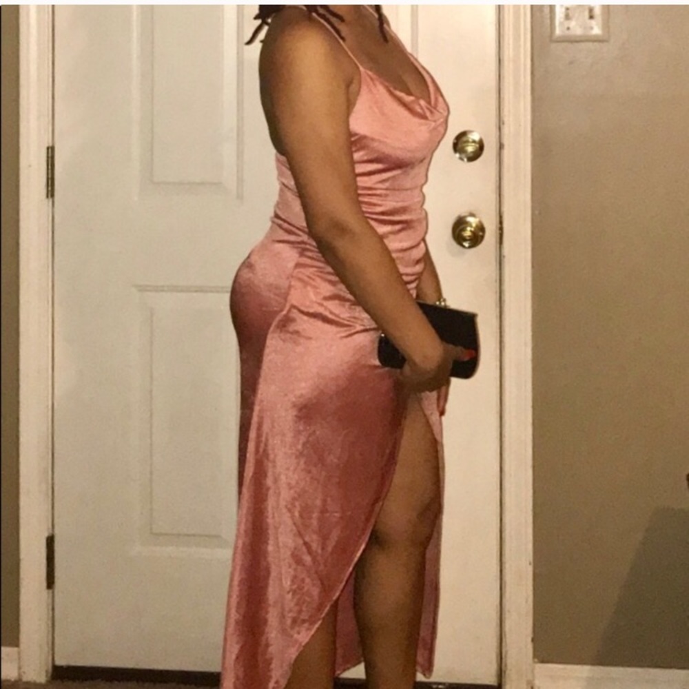 Satin Spring Pink Dress